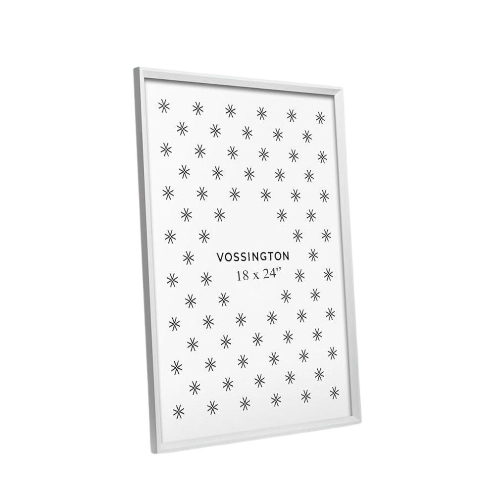 18x24 White Picture Frame – Beveled Modern Design – Wall Mount Photo or Art Disp - Picture 2 of 9